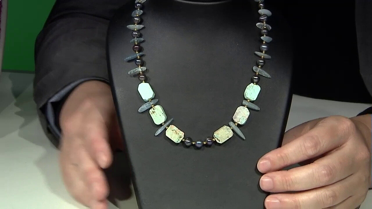 Video Peruvian Turquoise Silver Necklace