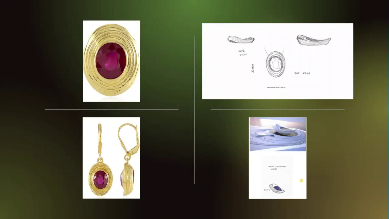 Video Orecchini in argento con Rubino Bemainty (SAELOCANA)