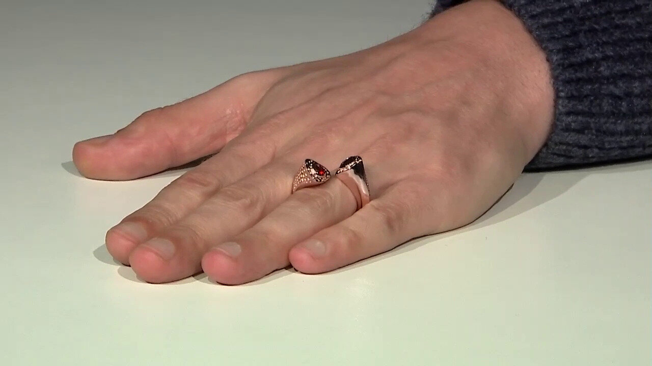 Video Zilveren ring met roze zirkonen (SAELOCANA)