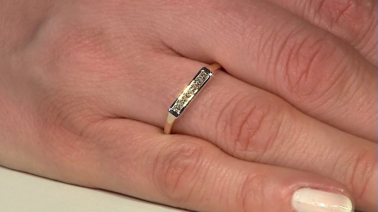 Video Gouden ring met SI1 (H) Diamanten