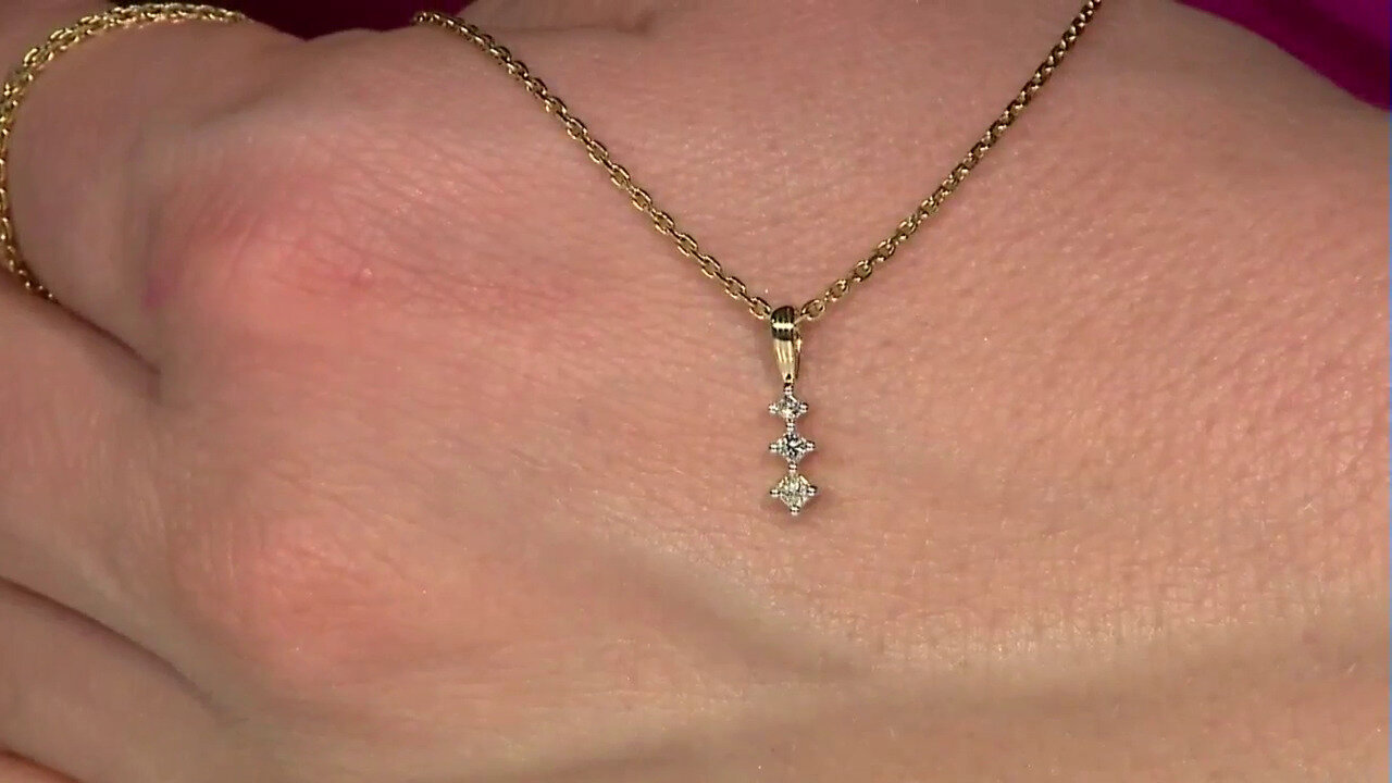 Video Colgante en oro con Diamante SI1 (H)