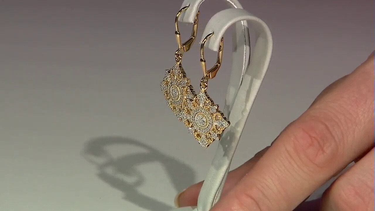 Video I2 (J) Diamond Silver Earrings