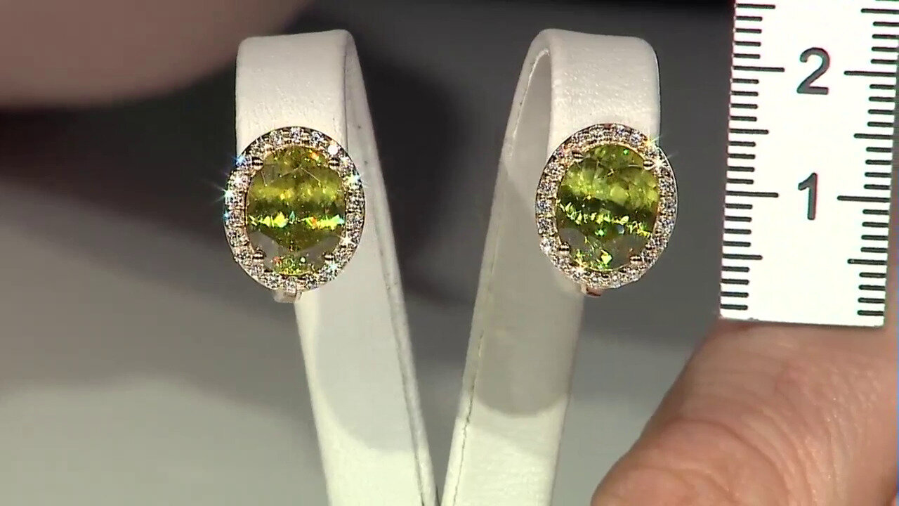 Video 14K Sphene Gold Earrings (AMAYANI)