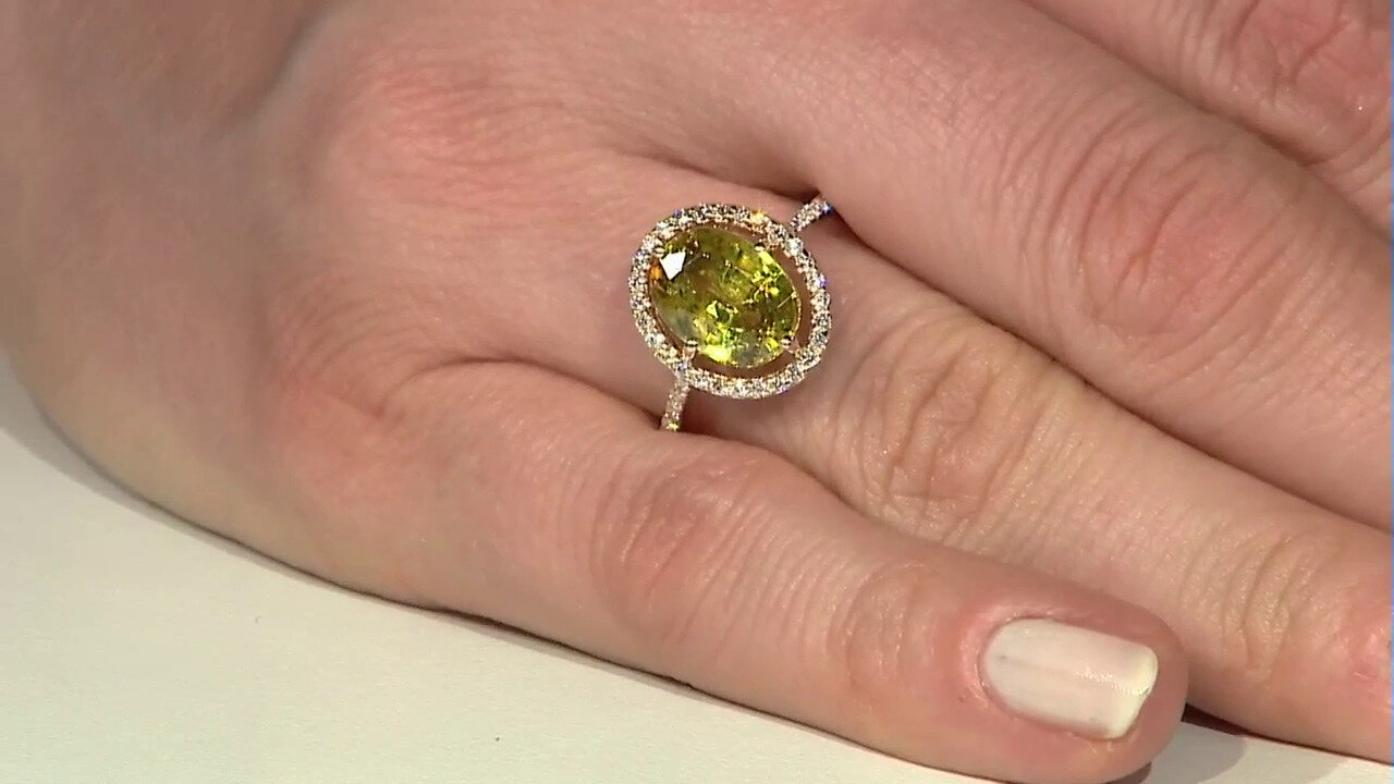 Video 14K Sphene Gold Ring (AMAYANI)