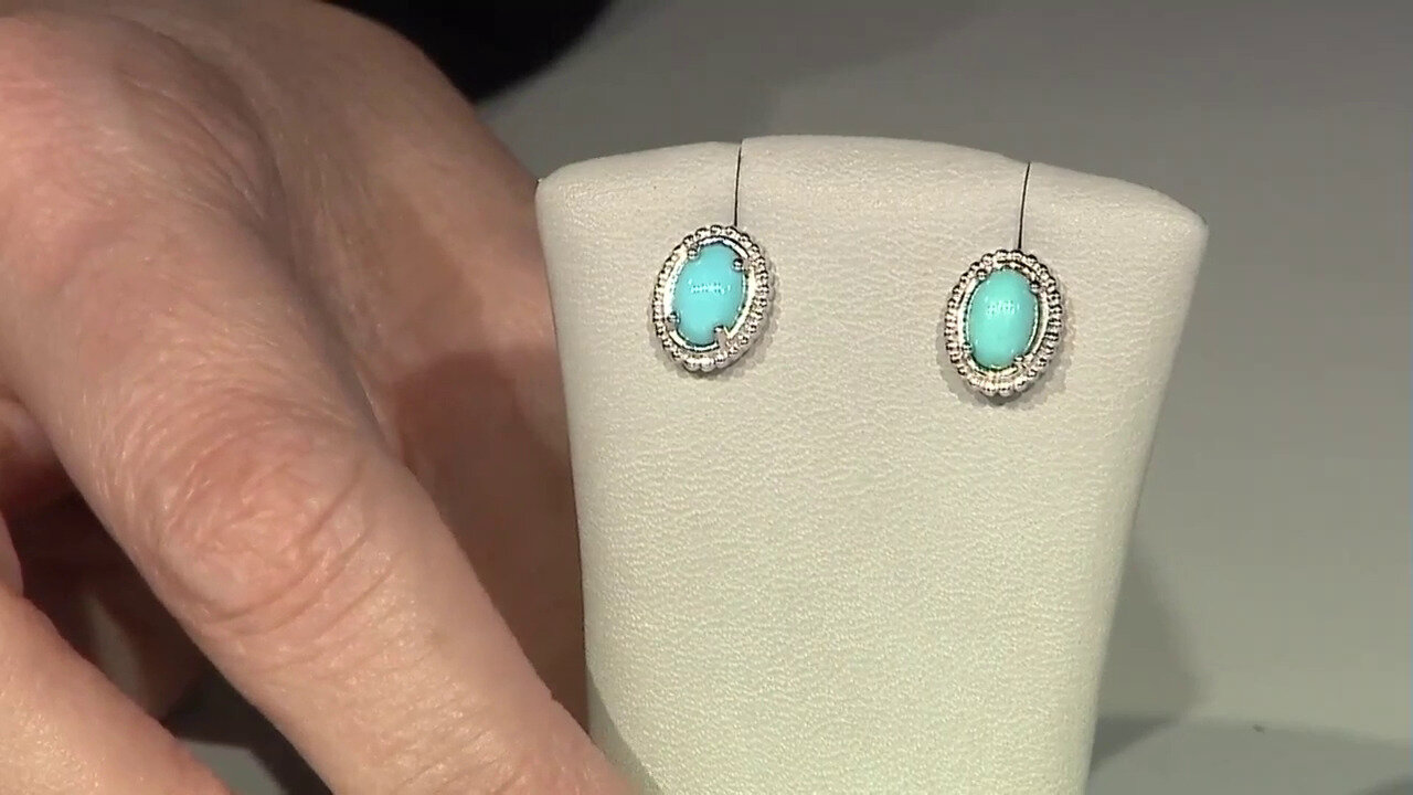 Video Turquoise Silver Earrings