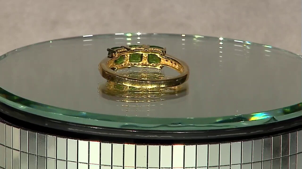 Video Zilveren ring met Russische diopsiedstenen