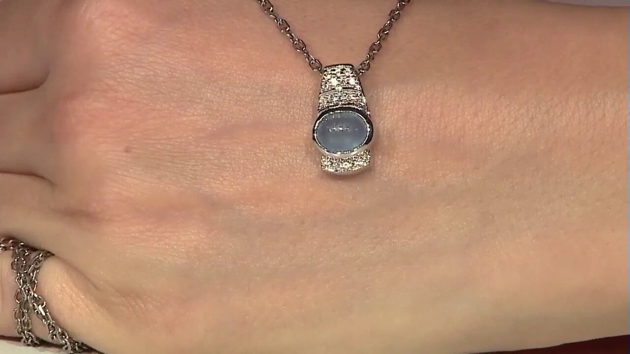 Video Ofiki Aquamarine Silver Pendant