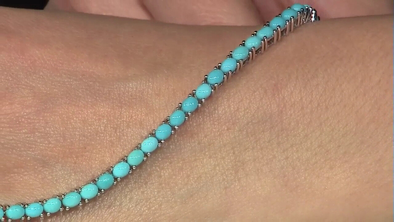 Video Sleeping Beauty-Türkis-Silberarmband