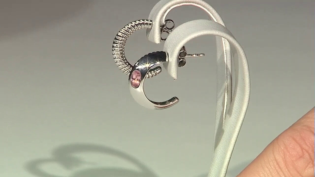 Video Orecchini in argento con Tormalina Rosa (SAELOCANA)