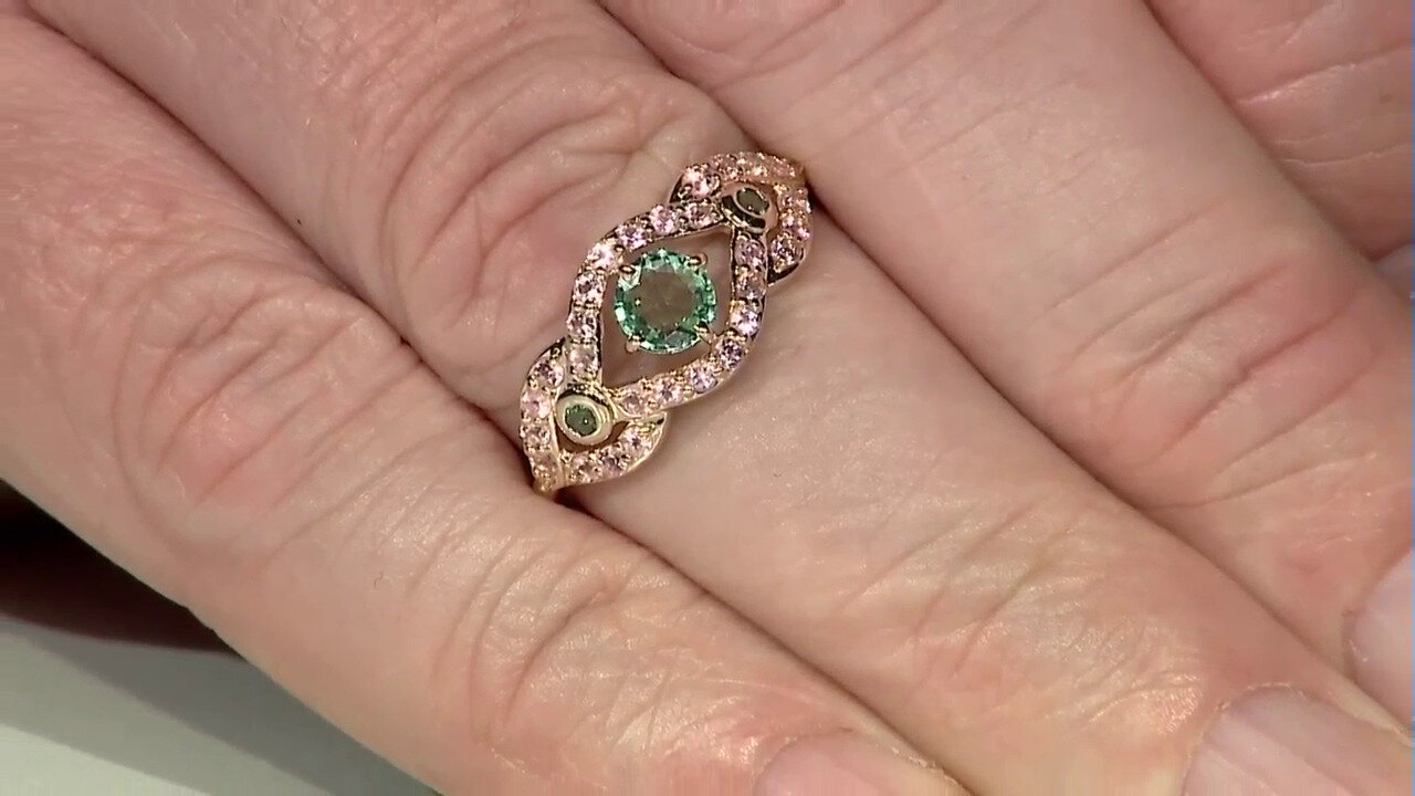 Video 9K Russian Emerald Gold Ring