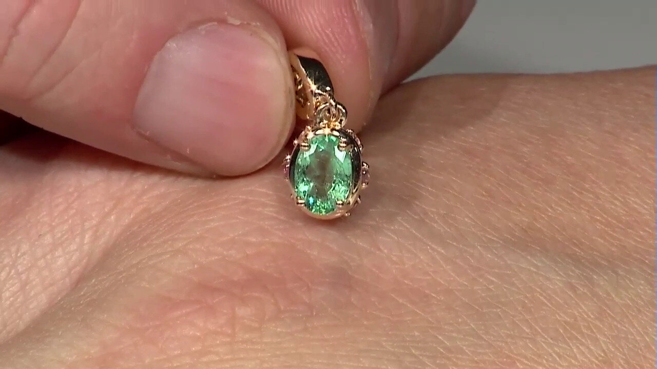 Video 9K Russian Emerald Gold Pendant