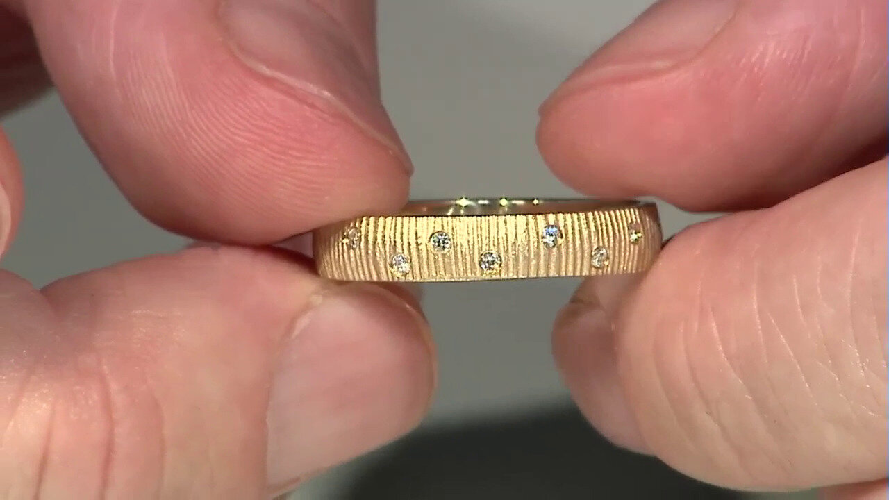 Video Gouden ring met SI2 (H) Diamanten