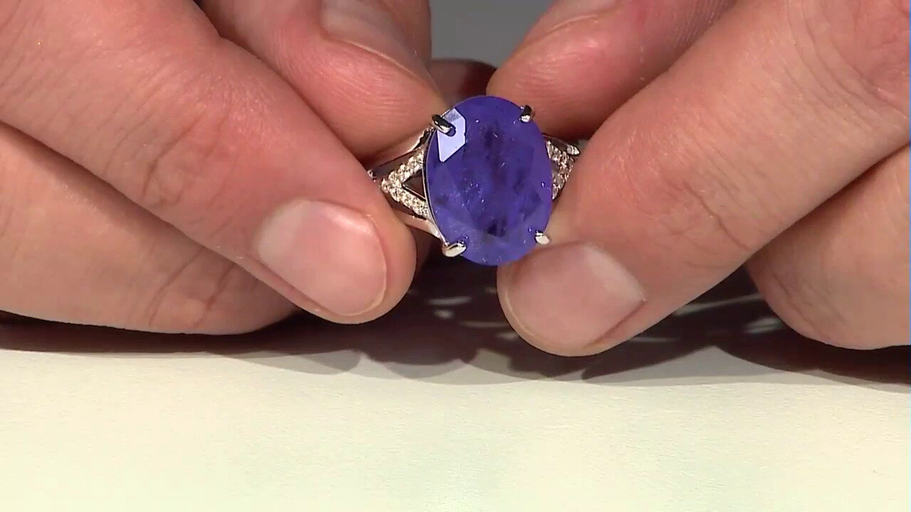 Video Purple quartz Silver Ring