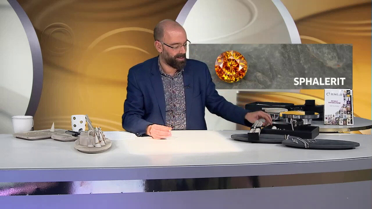 Video Anello in oro con Sfalerite