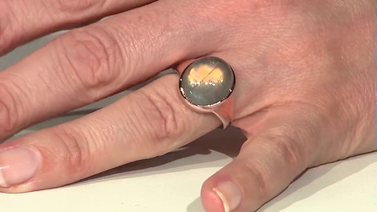 Video Copper Maniry Labradorite Silver Ring (KM by Juwelo)