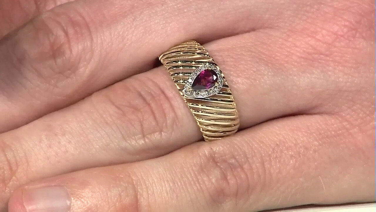 Video Anillo en oro con Rodolita (Ornaments by de Melo)