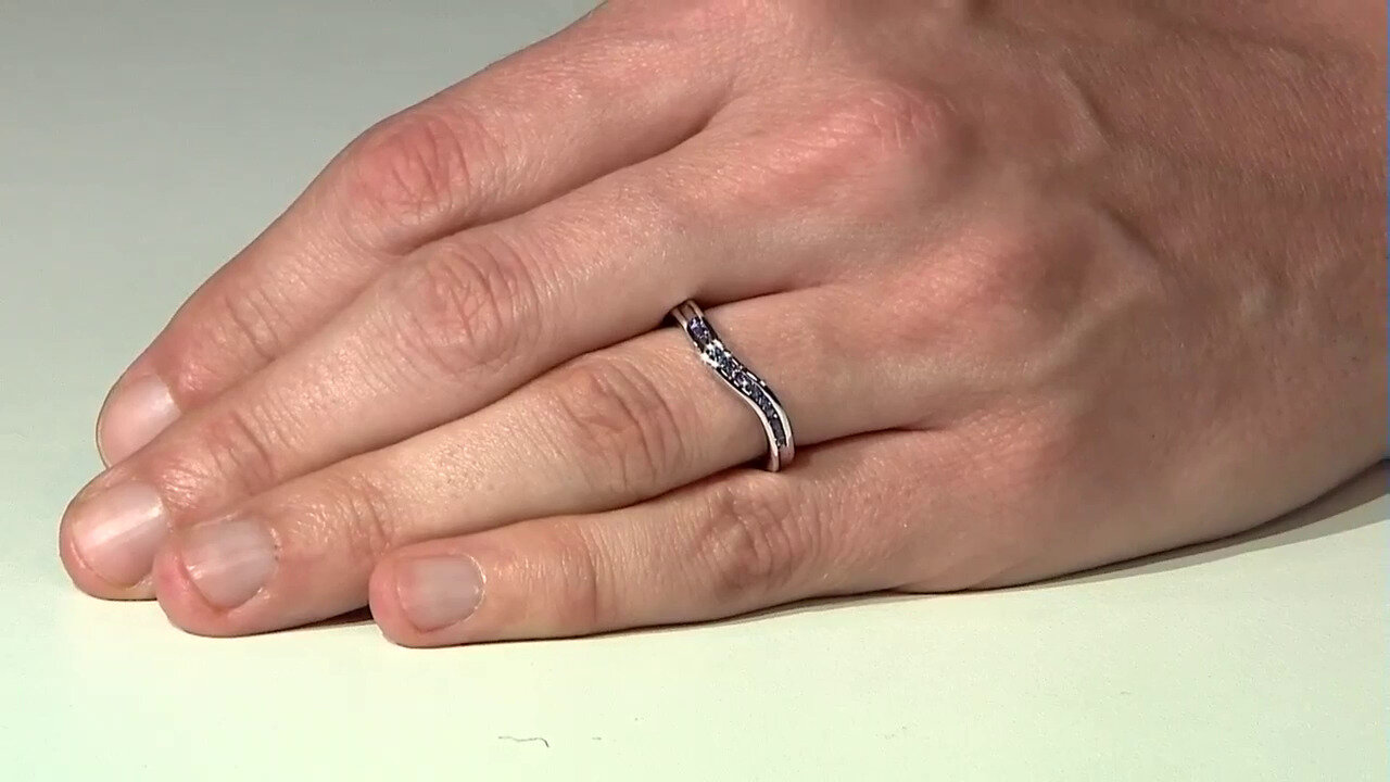 Video Zilveren ring met iolieten