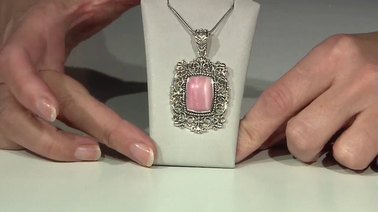 Video Ciondolo in argento con Opale Rosa Australiano (Art of Nature)