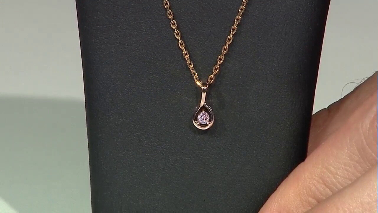 Video 14K I3 Argyle Pink Diamond Gold Pendant (Mark Tremonti)