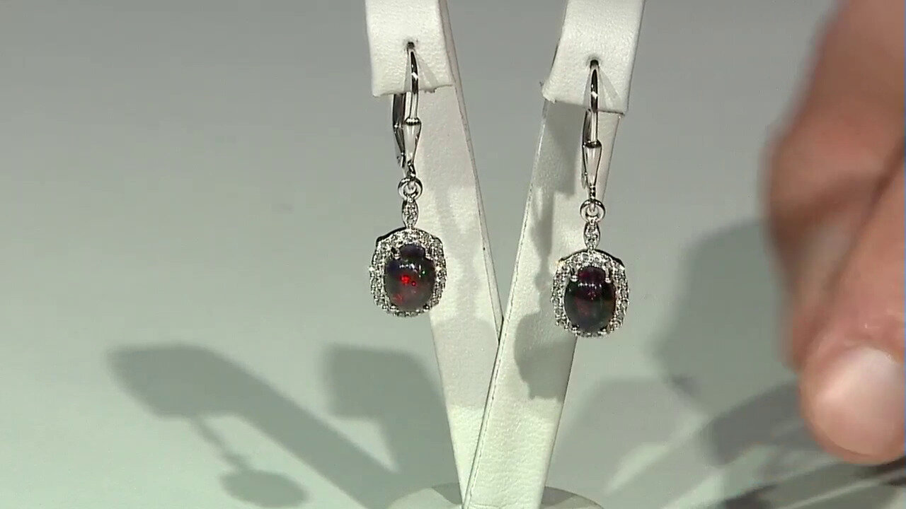 Video Mezezo Opal Silver Earrings