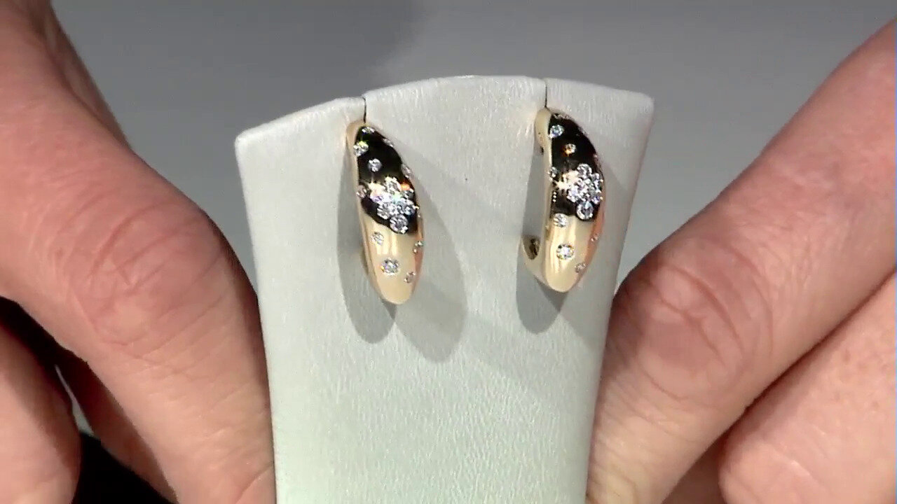 Video 14K IF (D) Diamond Gold Earrings (Annette)