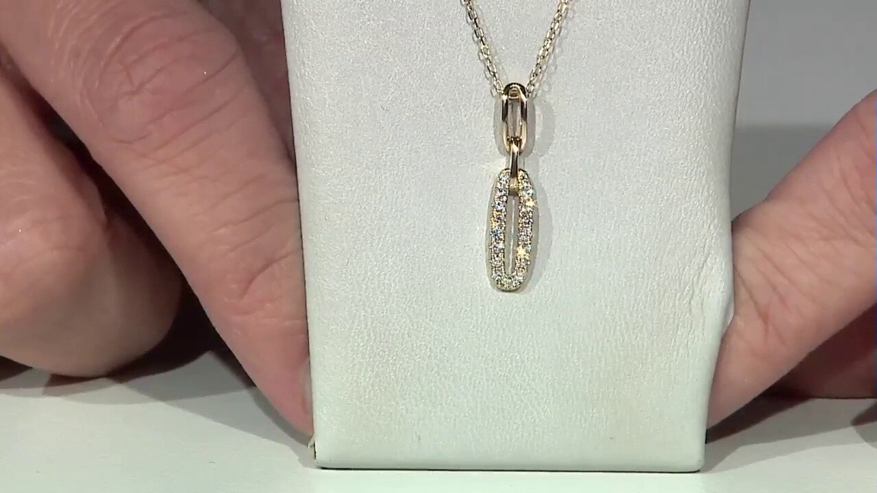 Video 14K I1 (H) Diamond Gold Necklace (CIRARI)