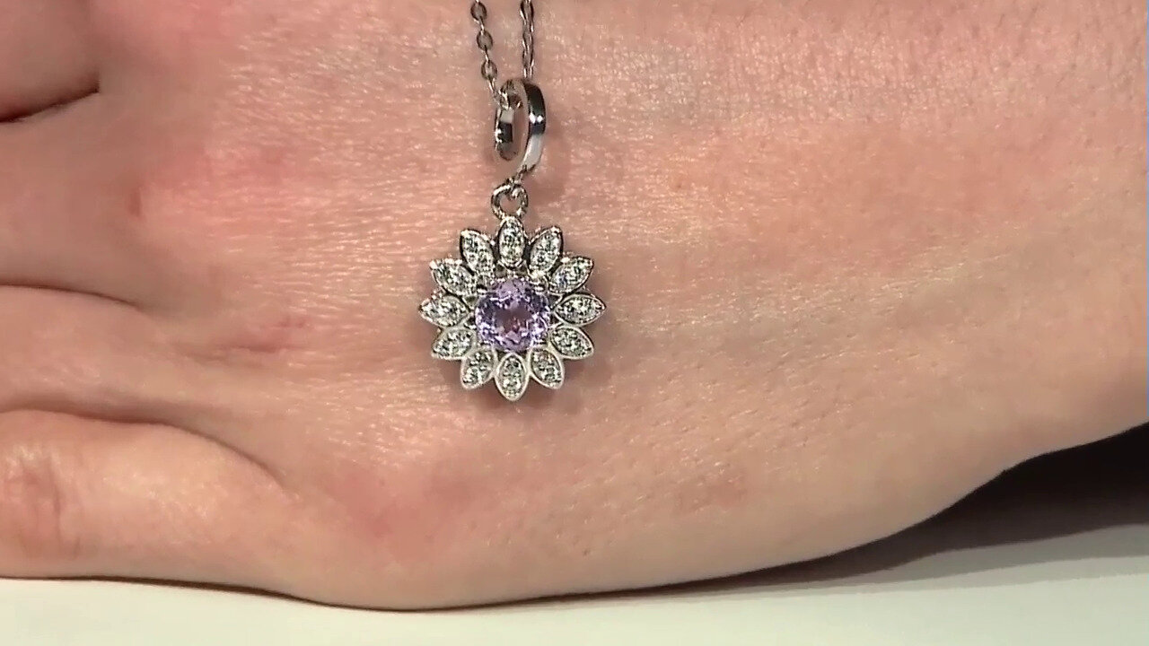 Video Kunzite Silver Pendant