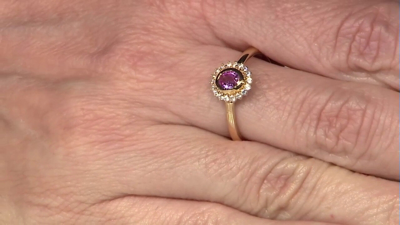 Video Pink Sapphire Silver Ring