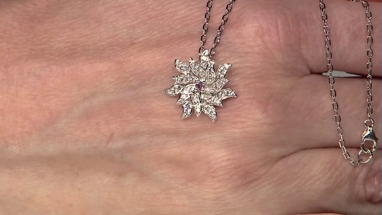 Video Unheated Ceylon Purple Sapphire Silver Necklace