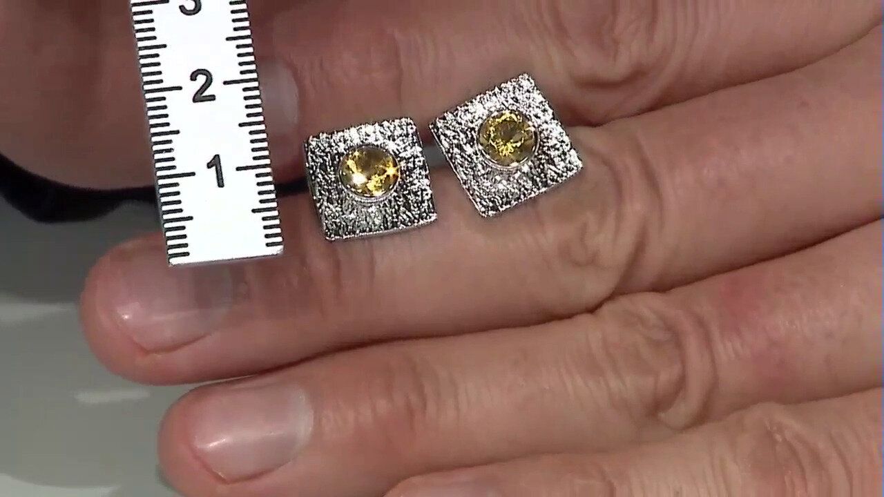 Video Pendientes en plata con Berilo amarillo (de Melo)