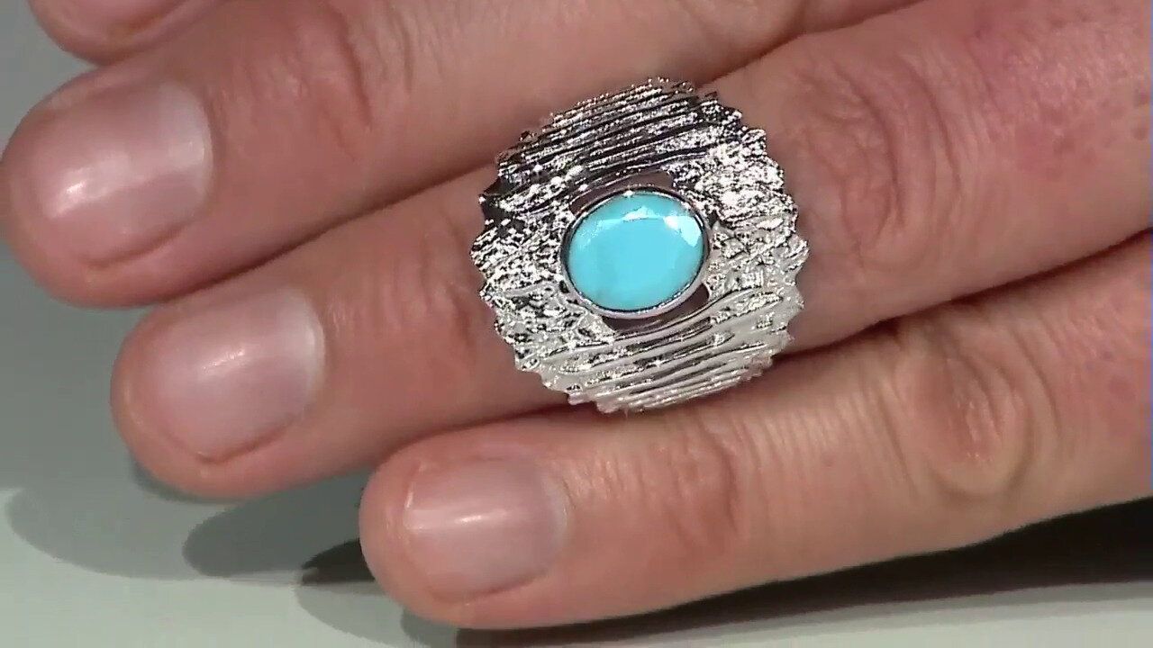 Video Bague en argent et Turquoise Sleeping Beauty (de Melo)