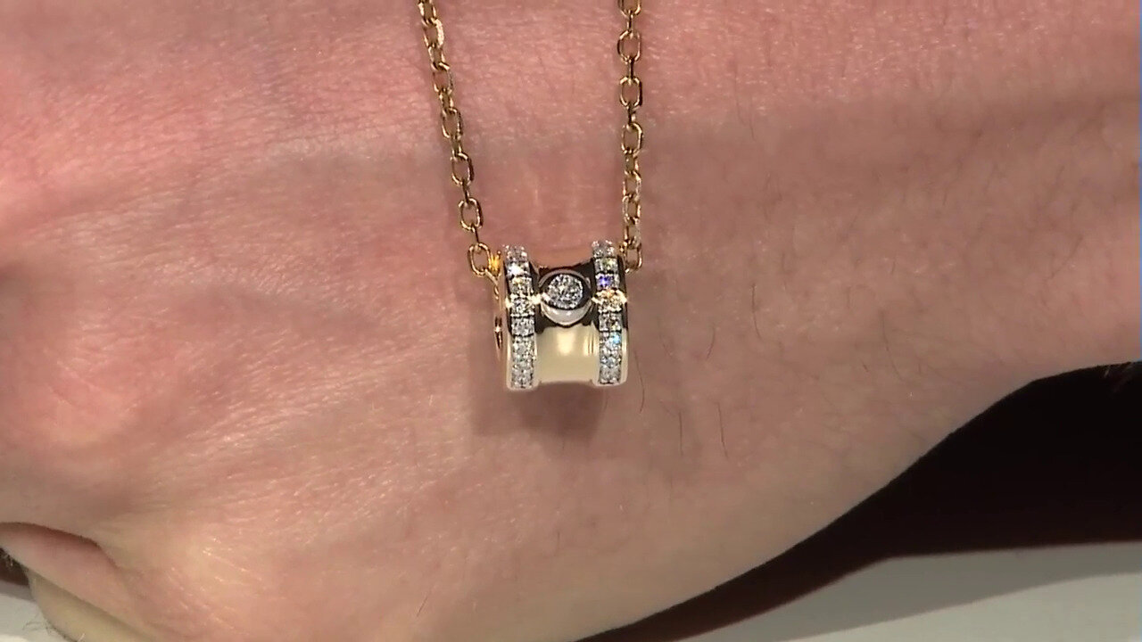 Video 9K SI1 (G) Diamond Gold Pendant (Annette)