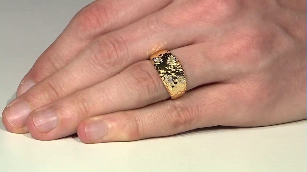 Video Zilveren ring met I2 (J) Diamanten
