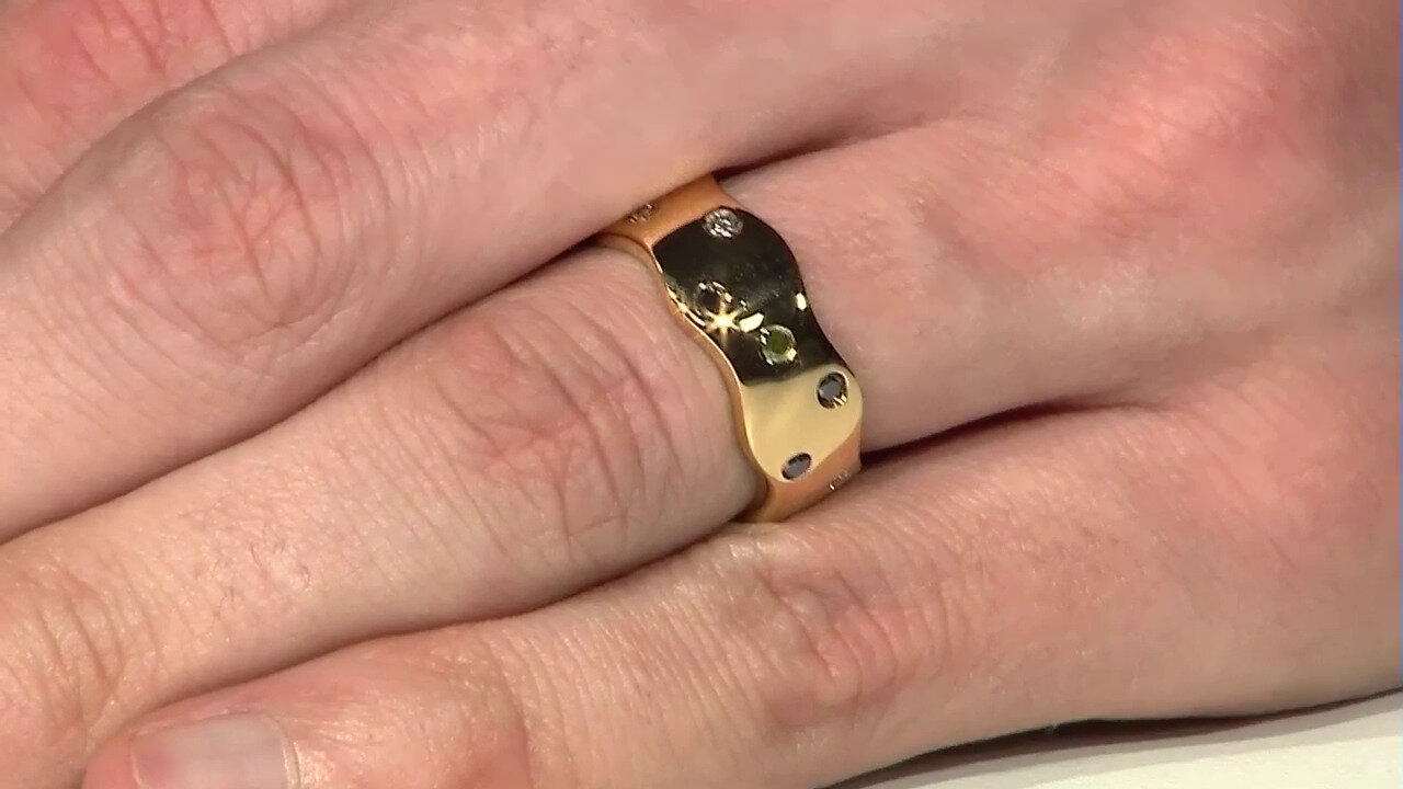 Video Zilveren ring met een zwarte diamant