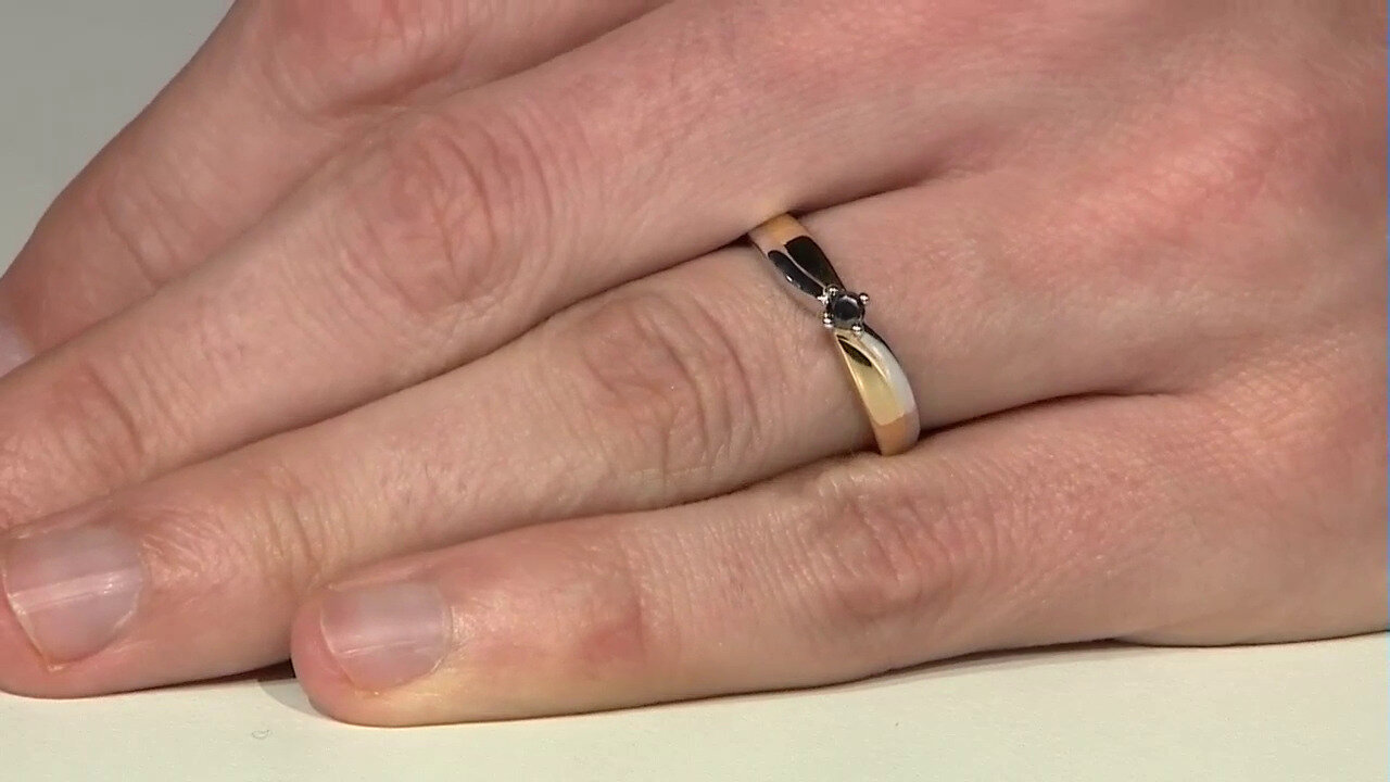 Video Black Diamond Silver Ring