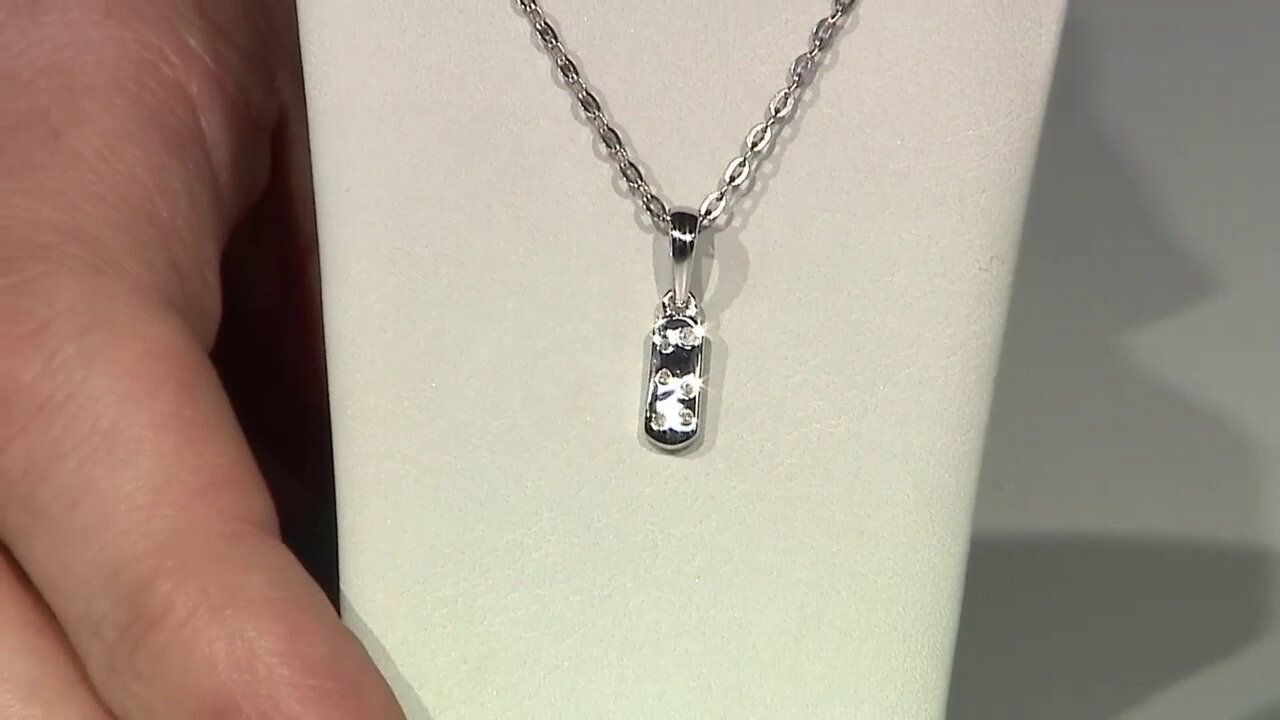 Video Zilveren hanger met een I2 (I) Diamant