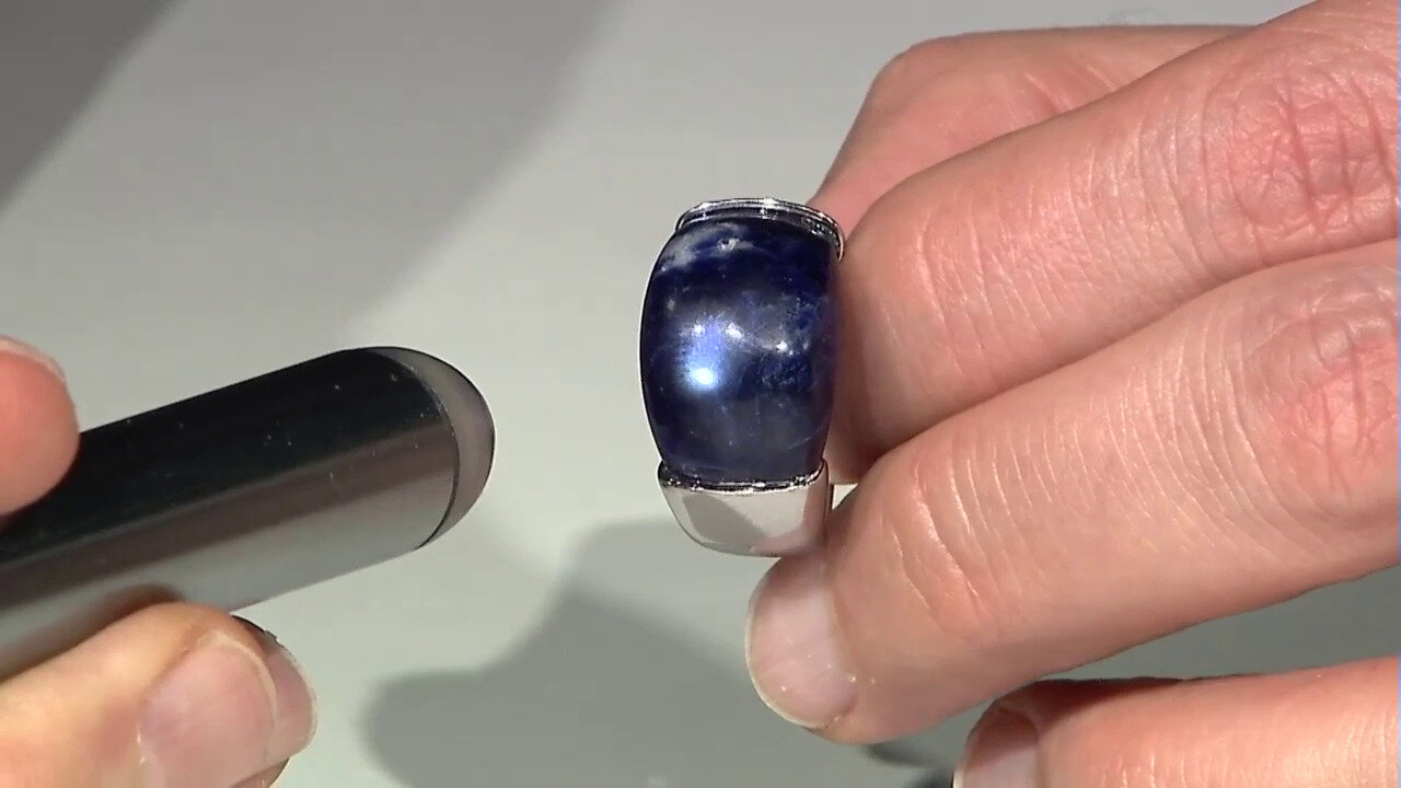 Video Zilveren ring met een sodaliet