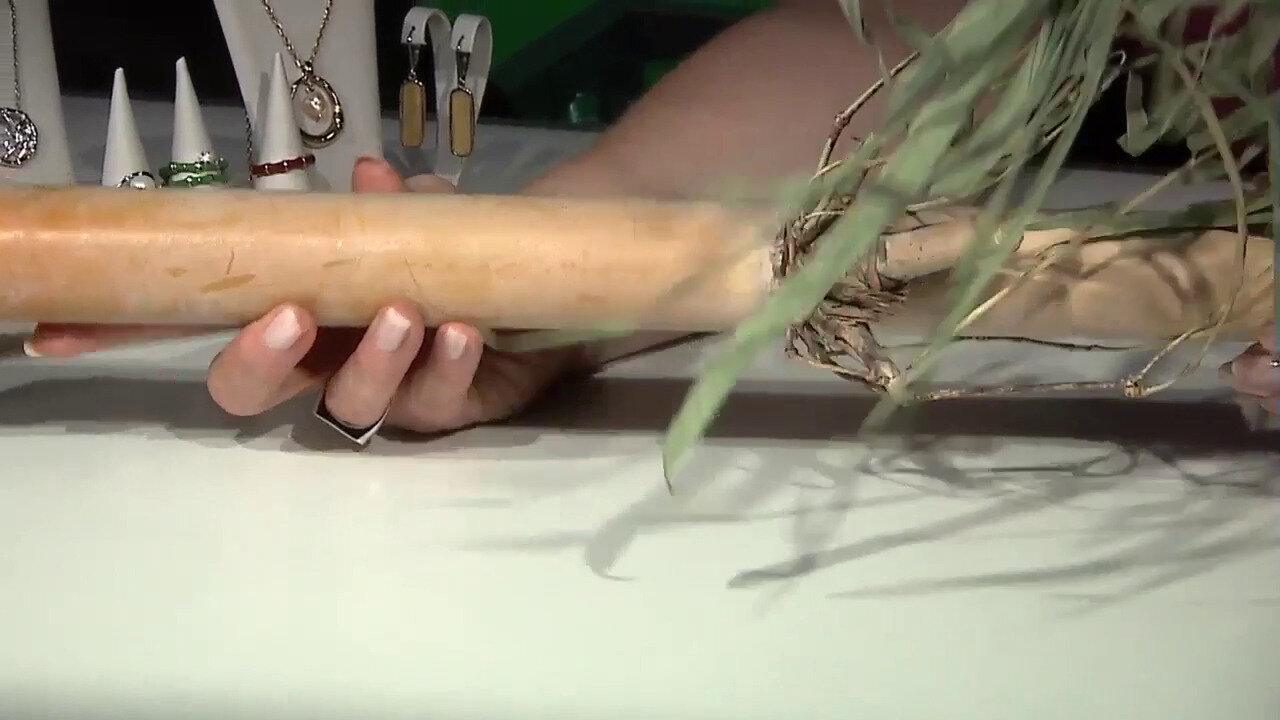 Video Orecchini in argento con Bambù Naturale (TPC)