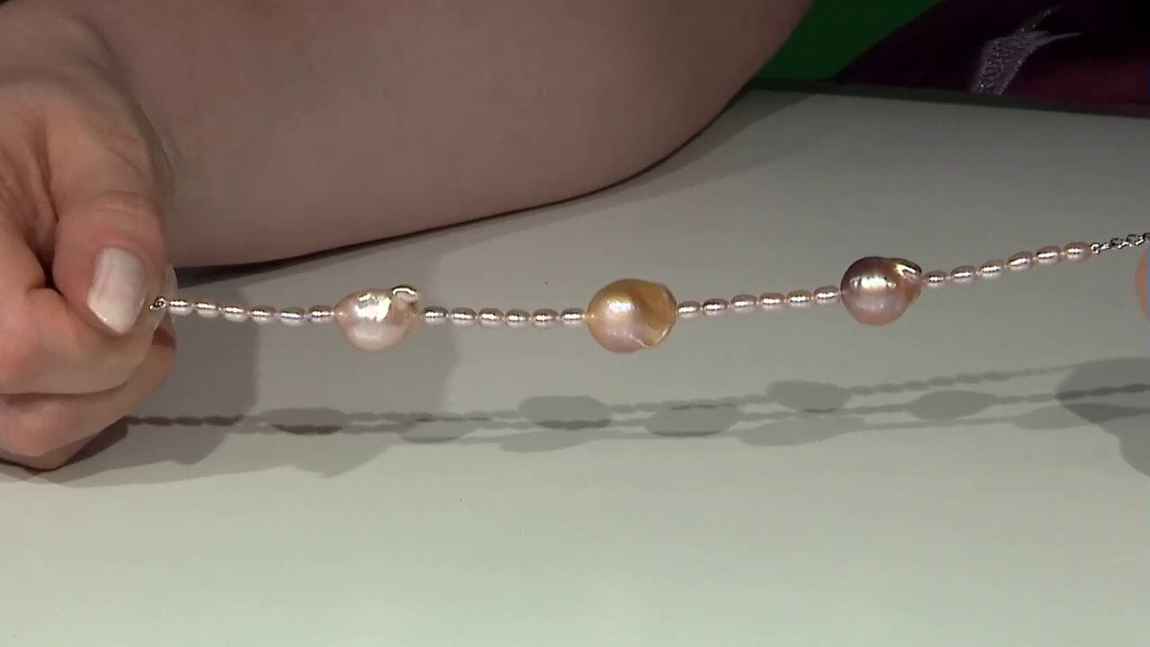 Video Freshwater pearl Silver Bracelet (TPC)