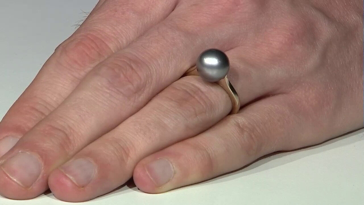 Video Zilveren ring met een Tahiti parel (TPC)