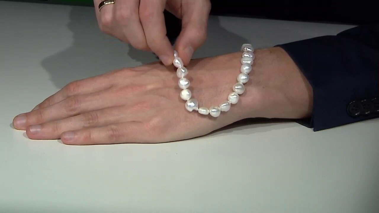 Video Freshwater pearl Silver Necklace (TPC)