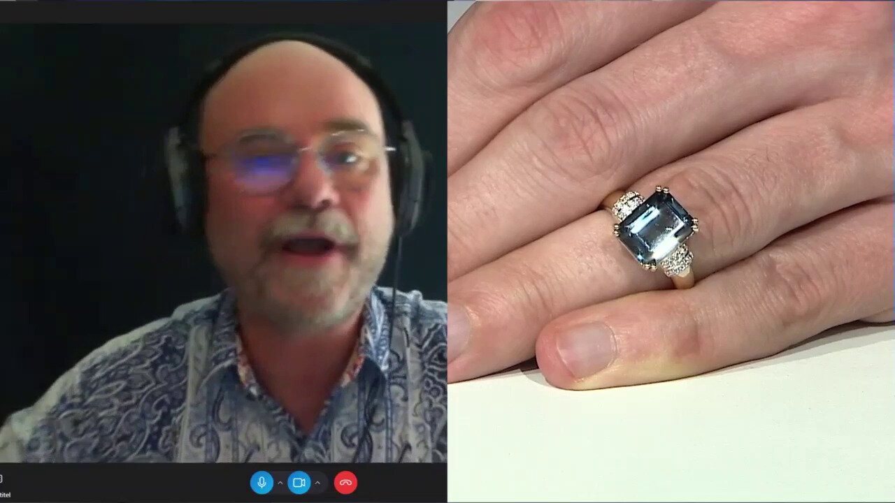 Video Bague en or et Topaze bleu de Londres