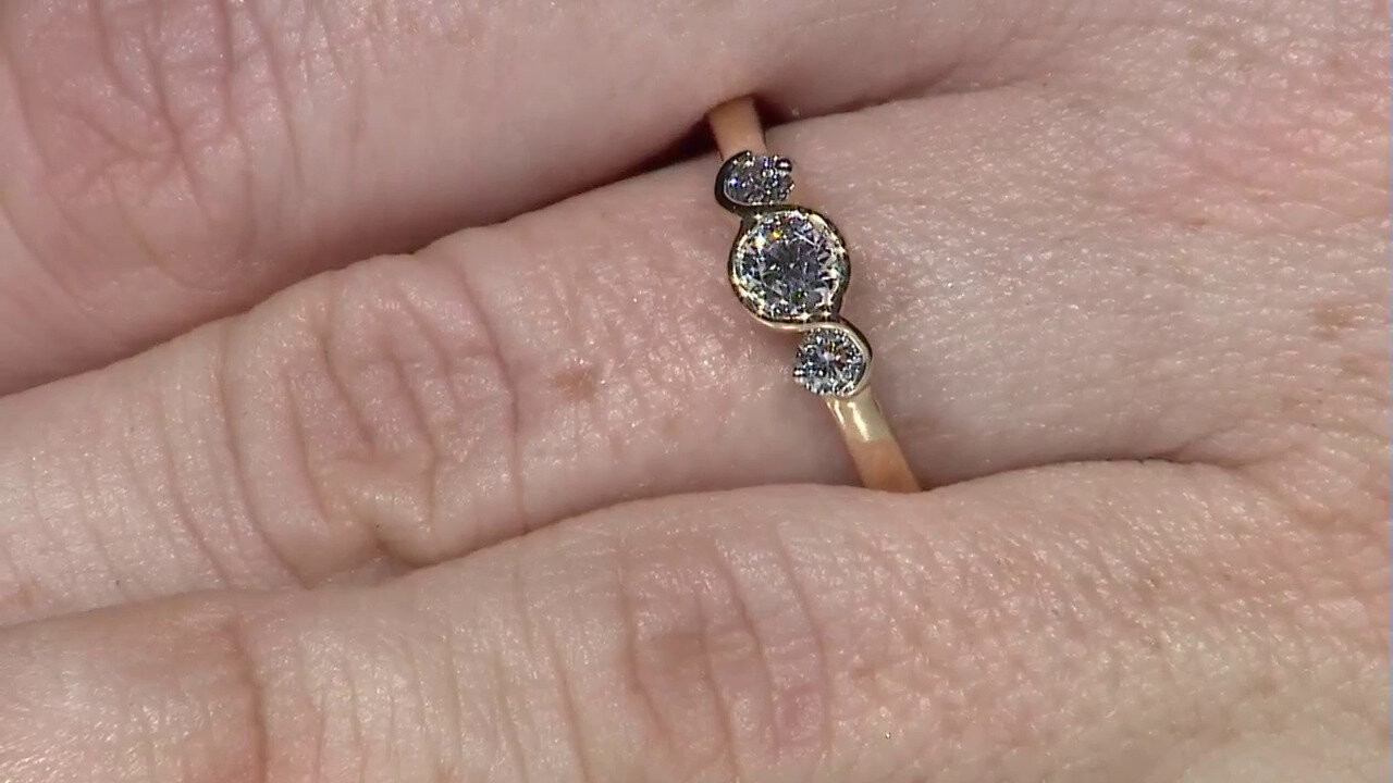 Video 18K SI Diamond Gold Ring