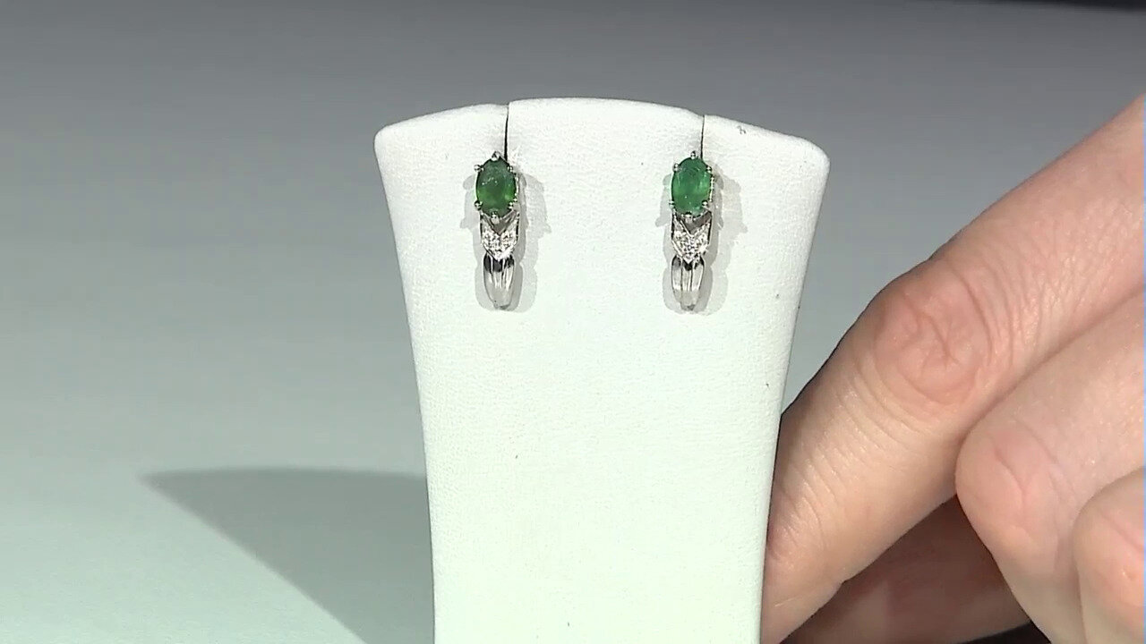 Video Bahia Emerald Silver Earrings