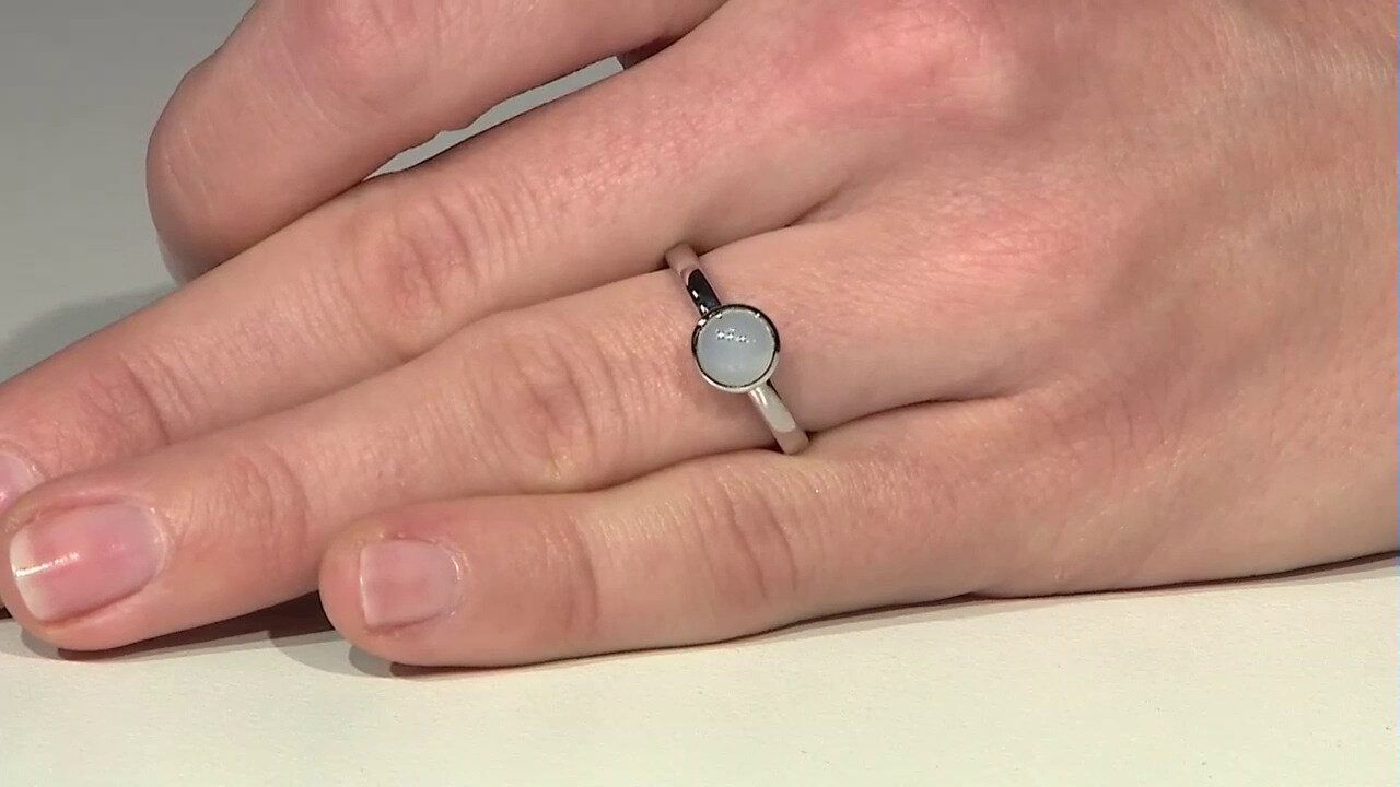 Video Blue Chalcedony Silver Ring