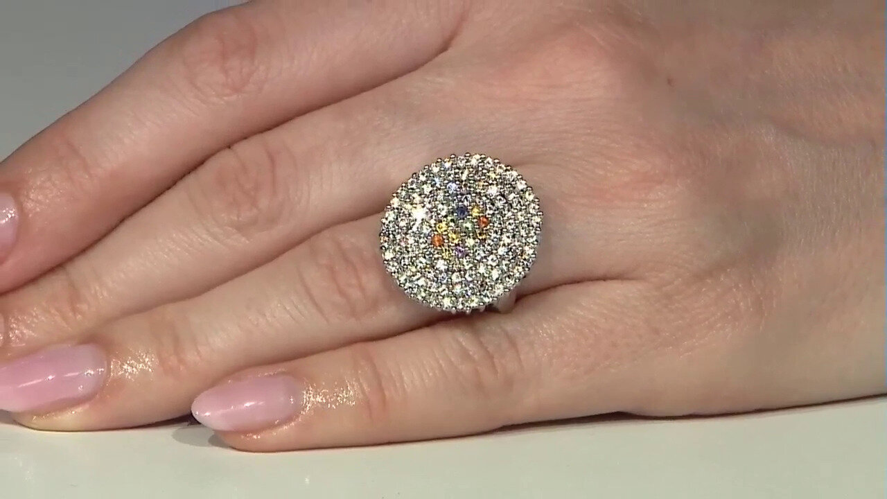Video Fancy Sapphire Silver Ring