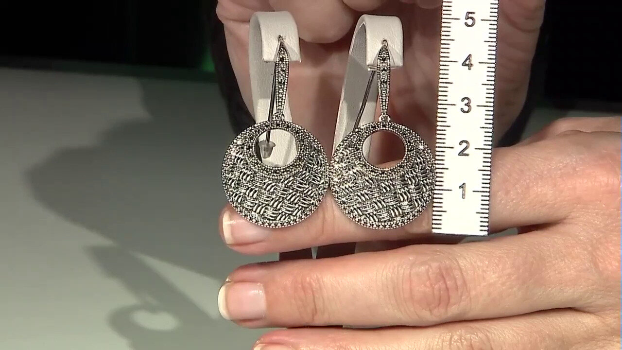 Video Marcasite Silver Earrings (Annette classic)