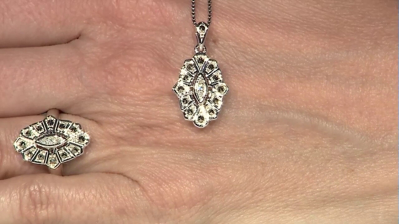 Video I2 (J) Diamond Silver Pendant (Annette classic)