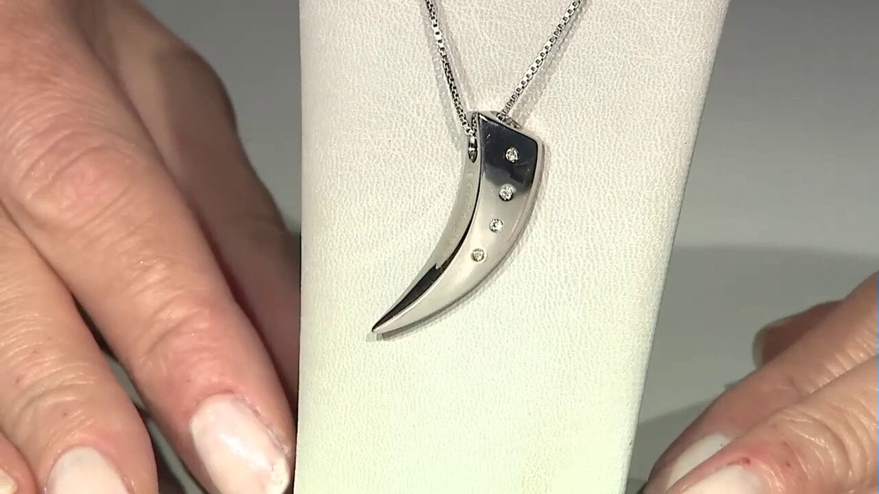 Video Zilveren hanger met zirkonen
