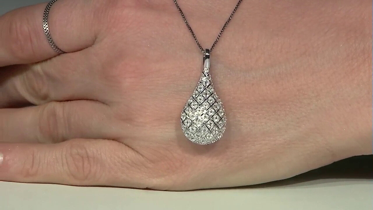 Video Blue Moonstone Silver Pendant (KM by Juwelo)